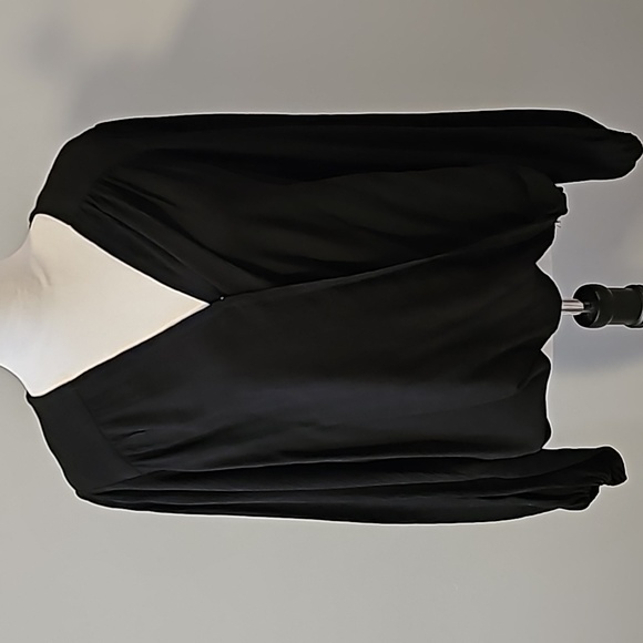 Free People Black Wrap Flowy Tunic Top Size L - Picture 1 of 7